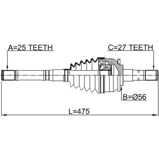 ШРУС наружный FEBEST 2214-K2500 фото 2