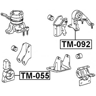 Опора двигателя передняя FEBEST TM-055 фото 2