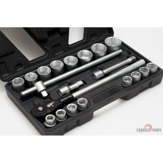 Набор инструмента 15 предмет, головки 3/4, грузовой СЕРВИС КЛЮЧ фото 2