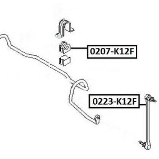 Втулка переднего стабилизатора ASVA 0207-K12F фото