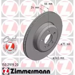Диск тормозной Zimmermann 150.2919.20 фото