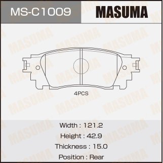 Колодки тормозные к-кт Masuma MS-C1009 фото