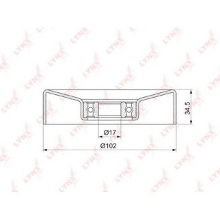 Ролик-натяжитель ручейкового ремня LYNXauto PB-5373 фото