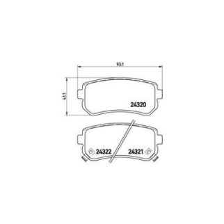 Колодки тормозные задние к-кт brembo P 30 025 фото