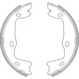 4651.00_=347SBS=361174B=FSB227 !колодки барабанные ручника Opel Astra 1.8i-2.0GSi 91-98/Omega all фото