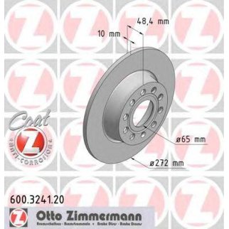 600.3241.20_диск тормозной !задн. 272x10/48-5x112  Audi A3, Skoda Octavia/Superb, VW Golf/Jetta 1.2 фото