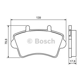 Колодки тормозные передние к-кт BOSCH 0 986 494 031 фото