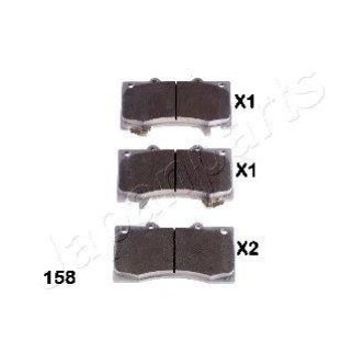 Колодки тормозные Japanparts PA-158AF фото