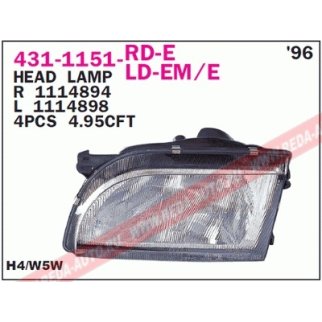 Фара правая DEPO 431-1151R-LD-EM фото