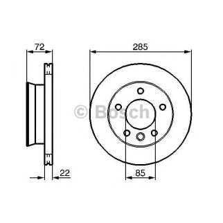 Диск тормозной MERCEDES Sprinter (95-06) передний (1шт.) BOSCH фото