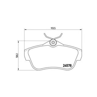 Колодки тормозные задние к-кт brembo P 61 095 фото