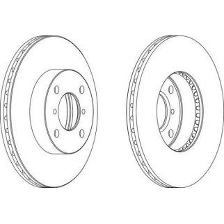 Диск тормозной передний SUZUKI Liana FERODO DDF1396 фото