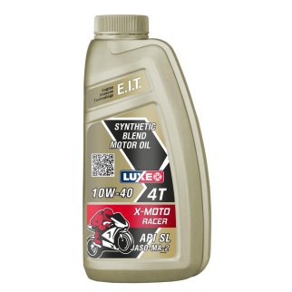 Масло моторное LUXE 4-так. X-Moto Racer JASO-MA-2 10W40 п/с 1л фото