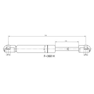 Упор газовый (амортизатор) для а/м Nissan Micra (05-) (крышки багажника) (GS 1410) фото 3