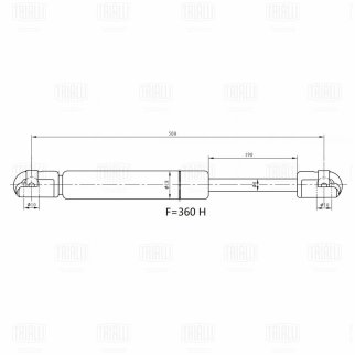 Упор газовый (амортизатор) для а/м Nissan Micra (05-) (крышки багажника) (GS 1410) фото 3