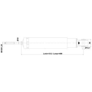 Амортизатор задний FEBEST 14110-008R фото 2