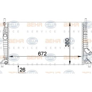 Радиатор основной Hella 8MK 376 764-261 фото 3