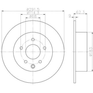 Диск торм.зад.NISSAN TEANA I, II, III 03 => PRO фото