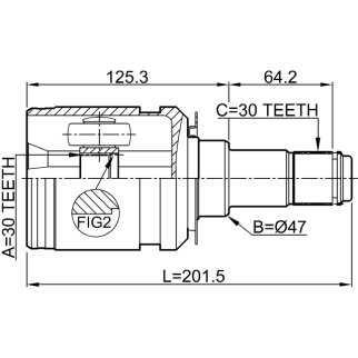 ШРУС внутренний FEBEST 0111-GRJ150 фото 2