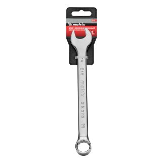 Ключ комбинированный, 19 мм, CrV, полированный хром MATRIX 15163 фото 1