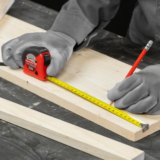 Рулетка Double fixation, 3 м х 16 мм, обрезиненный корпус, двойная плавная фиксация MATRIX фото 9