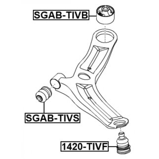 ОПОРА ШАРОВАЯ ПЕРЕДНЕГО НИЖНЕГО РЫЧАГА, шт фото 2