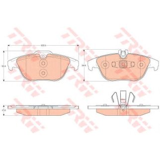 Колодки тормозные задние дисковые к-кт TRW GDB2051 фото