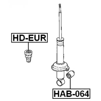 Сайлентблок FEBEST HAB-064 фото 2
