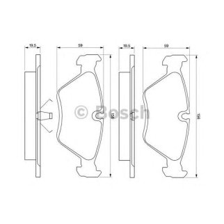 Колодки тормозные передние к-кт BOSCH 0 986 461 752 фото