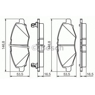 Колодки тормозные передние к-кт BOSCH 0 986 494 326 фото