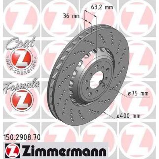 Диск тормозной Zimmermann 150.2908.70 фото