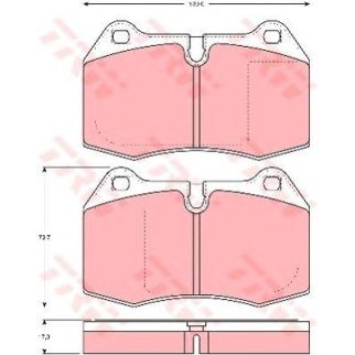 Колодки тормозные передние к-кт TRW GDB1269 фото