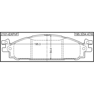 Колодки тормозные передние к-кт FEBEST 2101-EXPVF фото 2