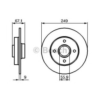 Диск торм. зад. PEUGEOT 207-308/ CITROEN C4,C5 2000=> фото