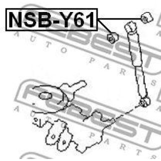 NSBY61_втулка амортизатора заднего верхняя! Nissan Patrol Y61 фото