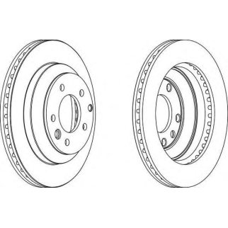 Диск тормозной задний вентилируемый FERODO DDF1580C фото