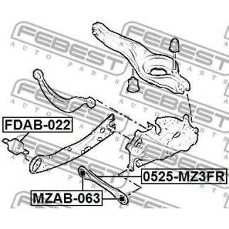 Сайлентблок задней подвески FEBEST FDAB-022 фото