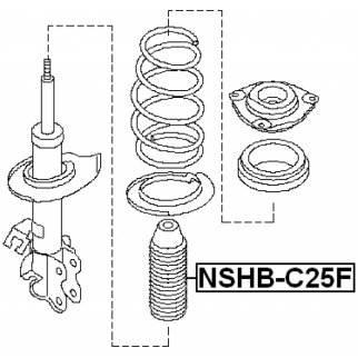 Пыльник амортизатора FEBEST NSHB-C25F фото 2