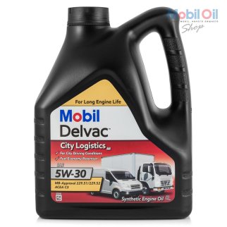 Масло моторное Mobil Delvac City Logistics M синтетическое 5W-30 SL/SM 4л. фото