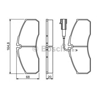 Колодки тормозные передние к-кт BOSCH 0 986 494 278 фото