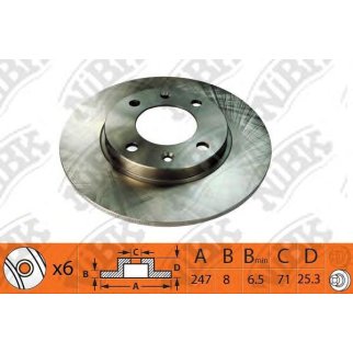 Диск тормозной NiBK RN1396 фото