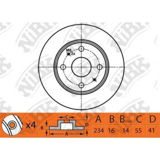 Диск тормозной NiBK RN1481 фото