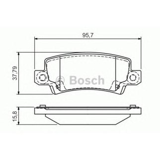 Колодки тормозные задние дисковые к-кт BOSCH 0 986 495 072 фото