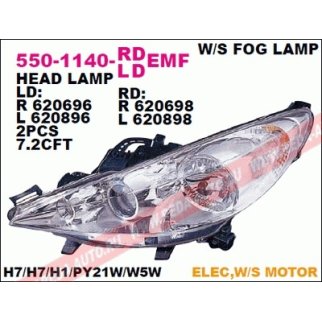 Фара левая DEPO 550-1140L-LDEMF фото