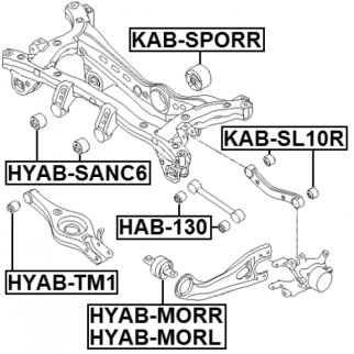 САЙЛЕНТБЛОК ЗАДНЕГО ПРОДОЛЬНОГО РЫЧАГА ПРАВЫЙ, шт фото 2