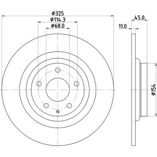 Диск торм. для а/м Mazda CX-9 (16-) зад. d=325 (DF 250117) фото 3