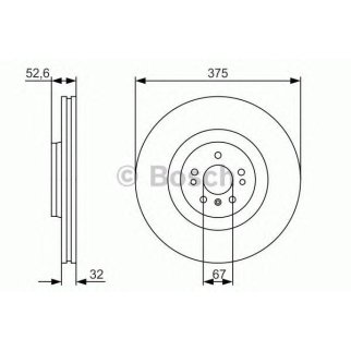 Диск тормозной передний вентилируемый BOSCH 0 986 479 R31 фото