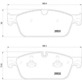 Колодки тормозные передние к-кт Brembo P 50 112 фото