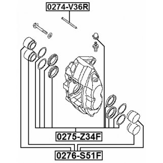 Направляющая суппорта FEBEST 0274V36R фото 2