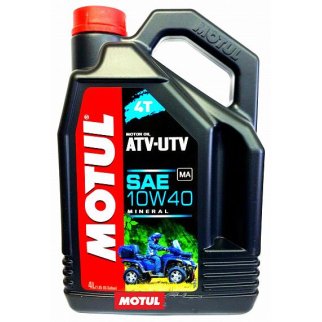 Масло моторное для квадроциклов 10W40 MOTUL 4л минеральное ATV-UTV 4T фото